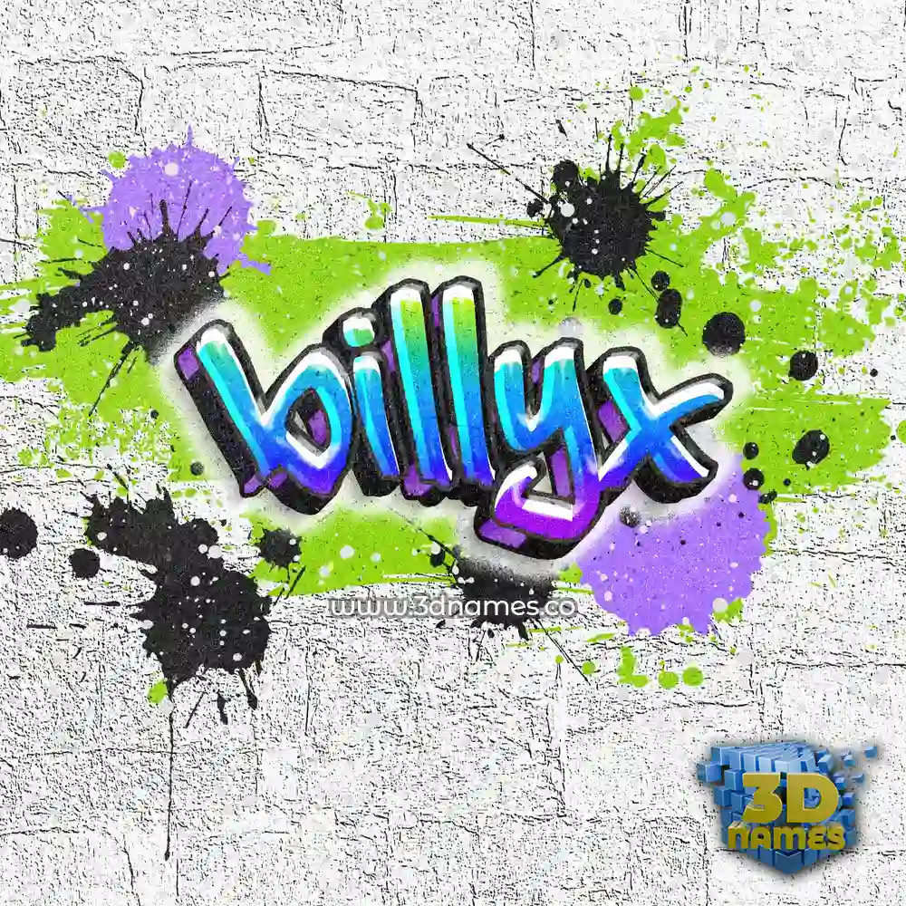 billyx in Graffiti Grunge style - 3D name wallpaper