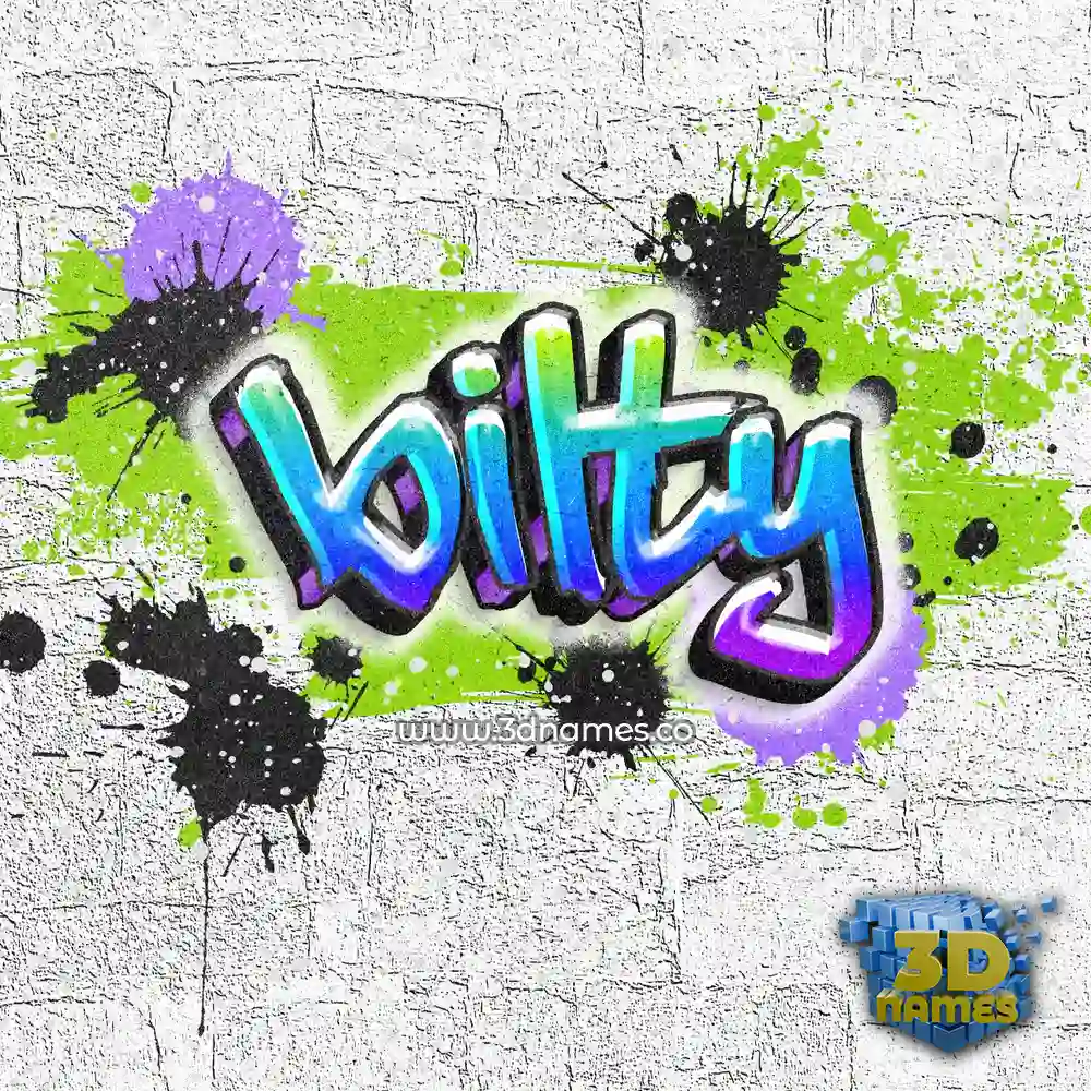 bilty in Graffiti Grunge style - 3D name wallpaper