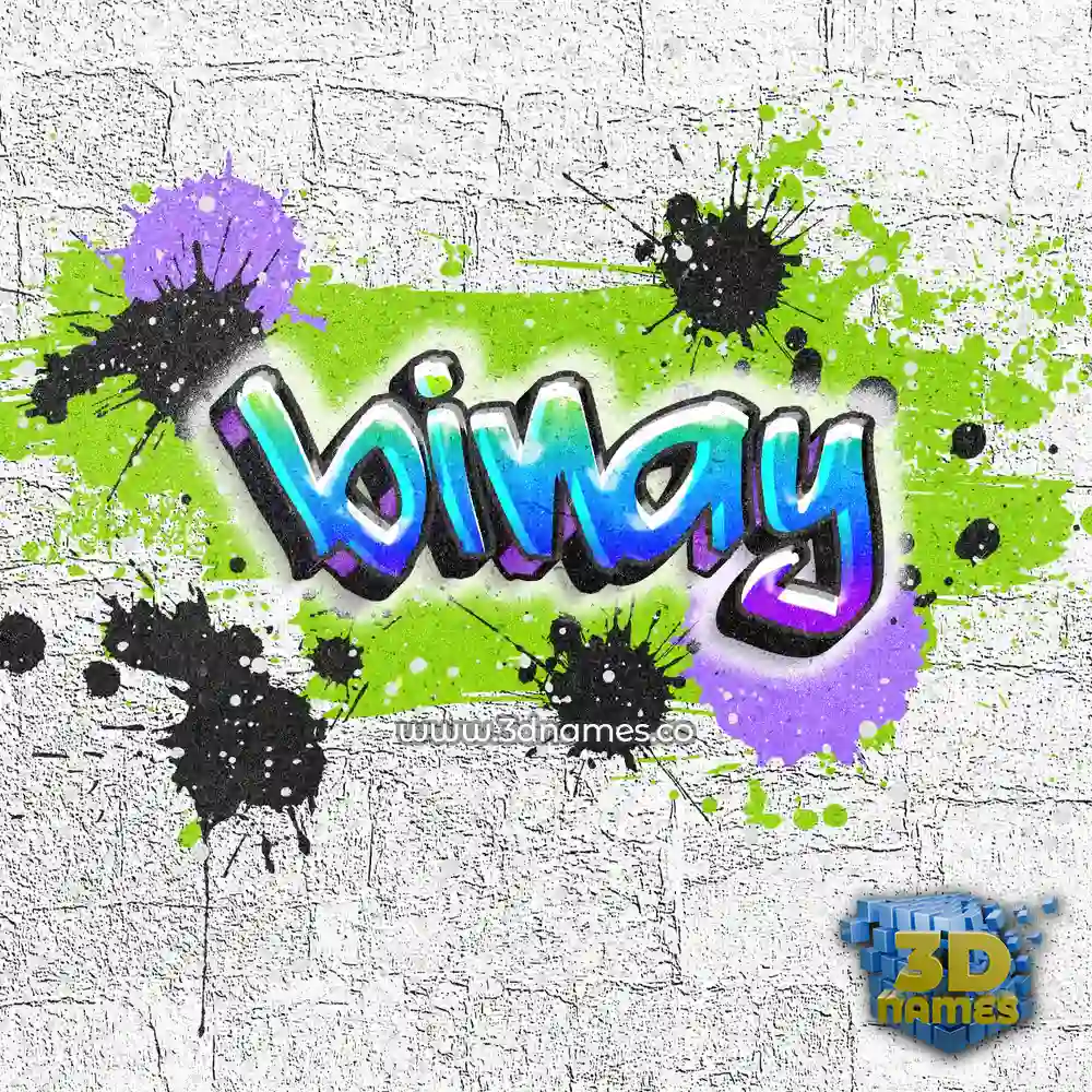 binay in Graffiti Grunge style - 3D name wallpaper