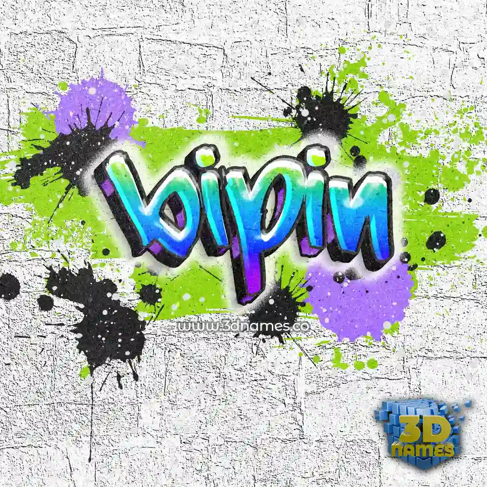 bipin in Graffiti Grunge style - 3D name wallpaper