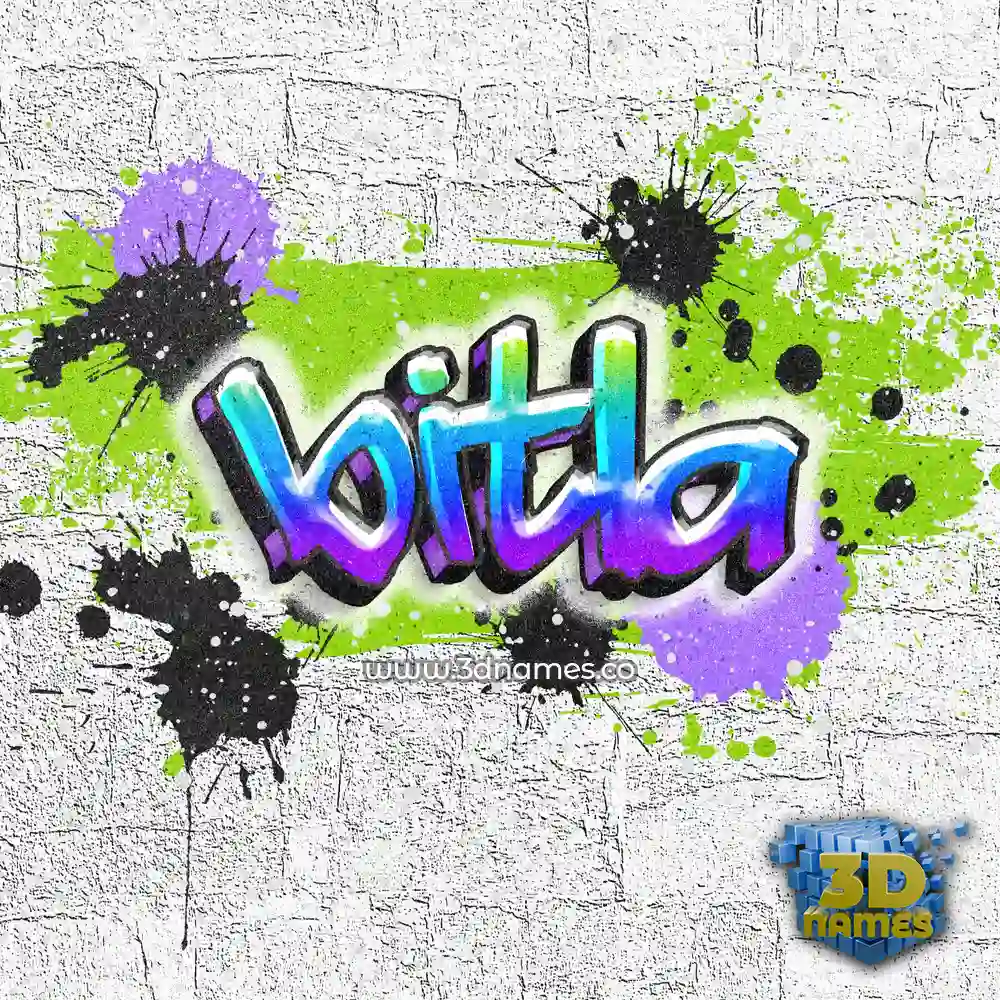 bitla in Graffiti Grunge style - 3D name wallpaper
