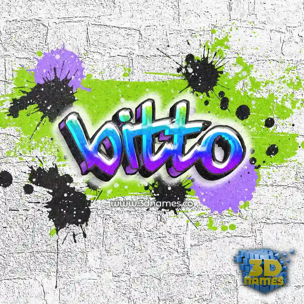 bitto in Graffiti Grunge style - 3D name wallpaper
