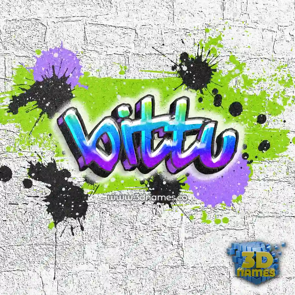 bittu in Graffiti Grunge style - 3D name wallpaper
