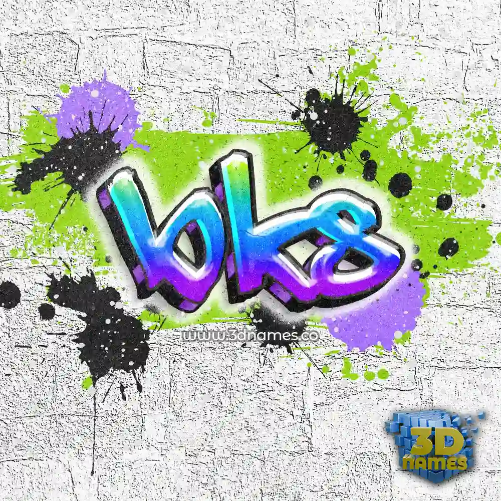 bks in Graffiti Grunge style - 3D name wallpaper