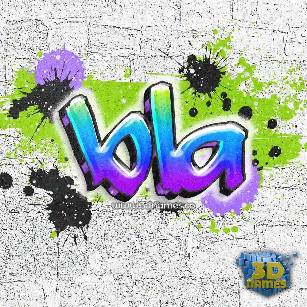 bla in Graffiti Grunge style - 3D name wallpaper
