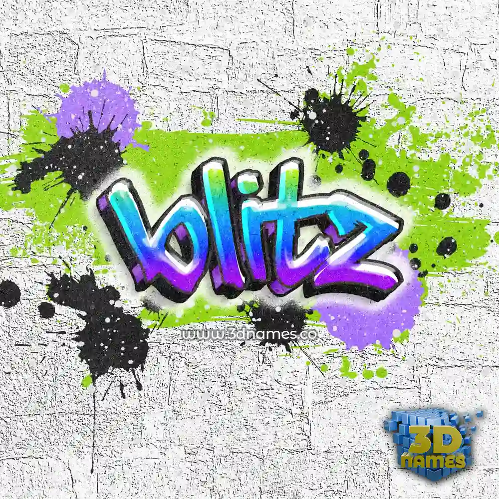blitz in Graffiti Grunge style - 3D name wallpaper