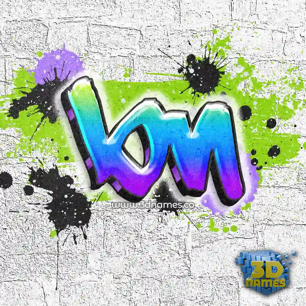 bn in Graffiti Grunge style - 3D name wallpaper