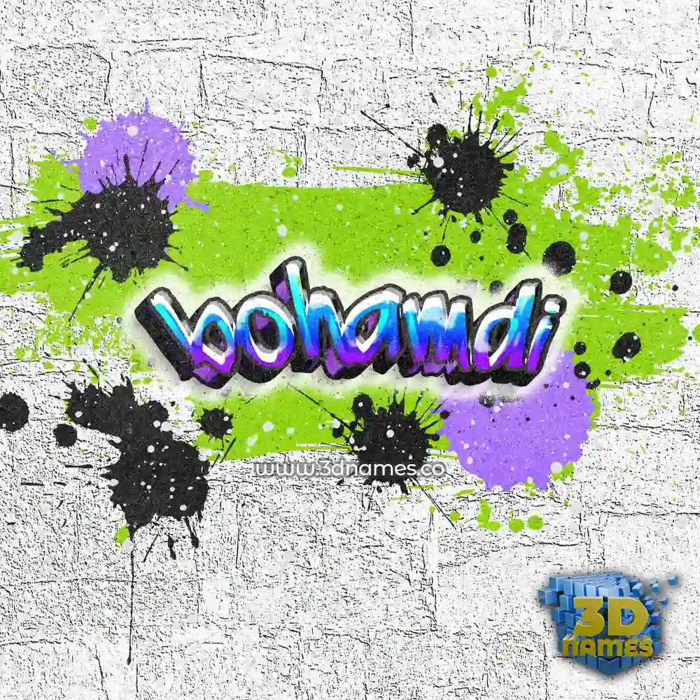 bohamdi in Graffiti Grunge style - 3D name wallpaper