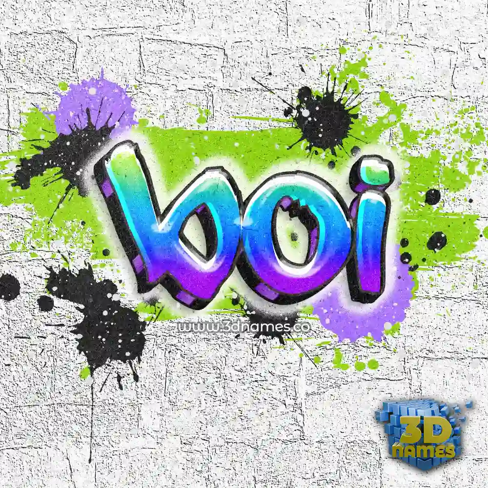 boi in Graffiti Grunge style - 3D name wallpaper