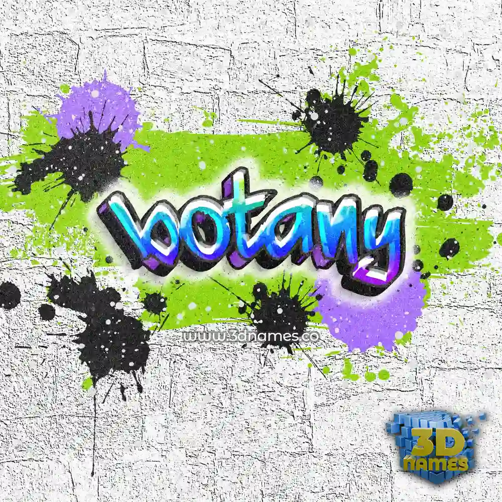 botany in Graffiti Grunge style - 3D name wallpaper