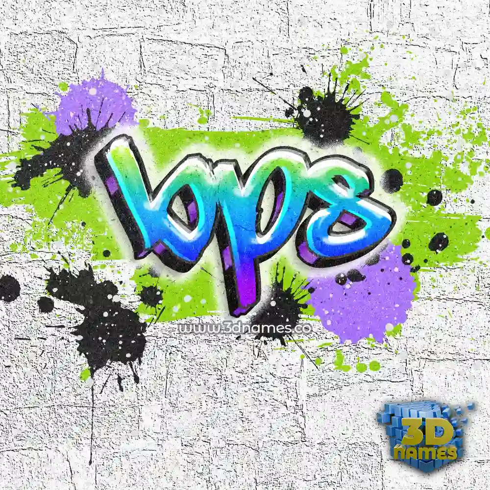 bps in Graffiti Grunge style - 3D name wallpaper