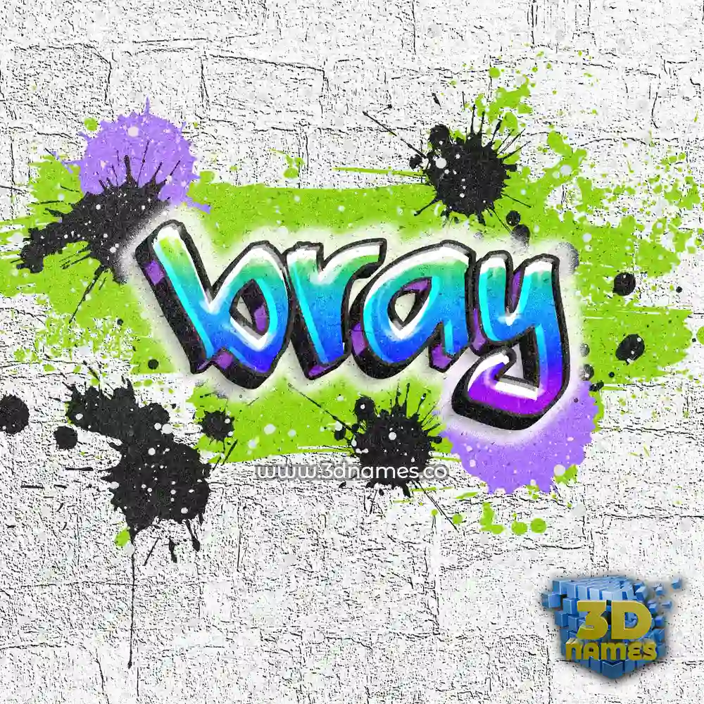 bray in Graffiti Grunge style - 3D name wallpaper