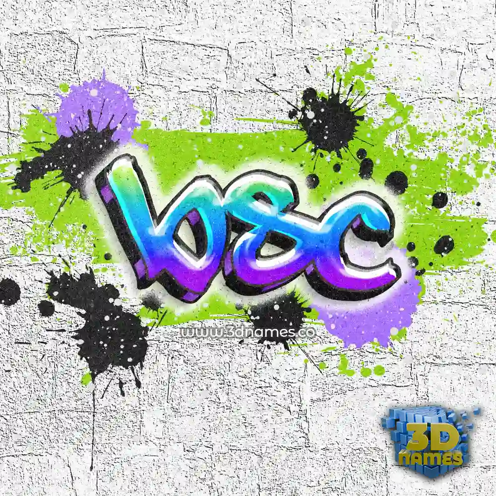 bsc in Graffiti Grunge style - 3D name wallpaper