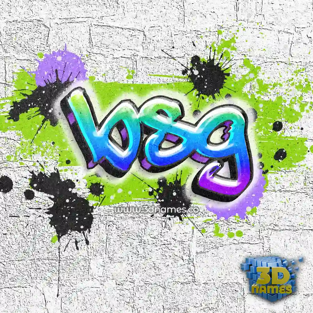 bsg in Graffiti Grunge style - 3D name wallpaper