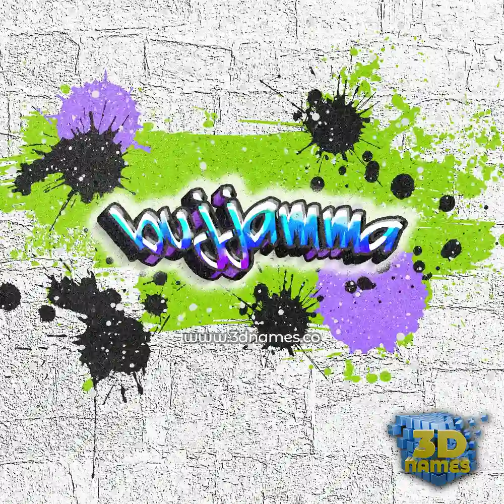 bujjamma in Graffiti Grunge style - 3D name wallpaper