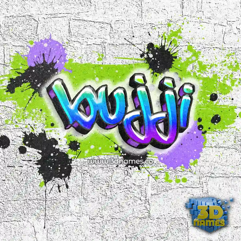 bujji in Graffiti Grunge style - 3D name wallpaper