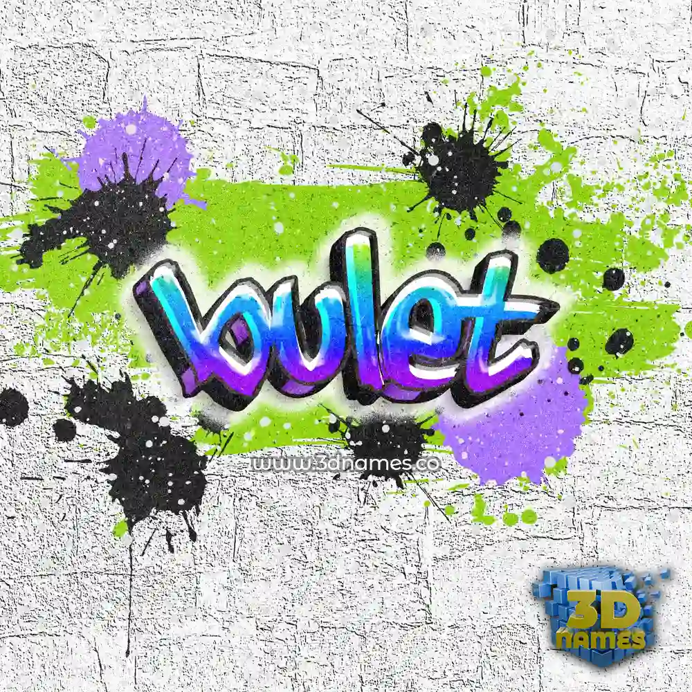 bulet in Graffiti Grunge style - 3D name wallpaper