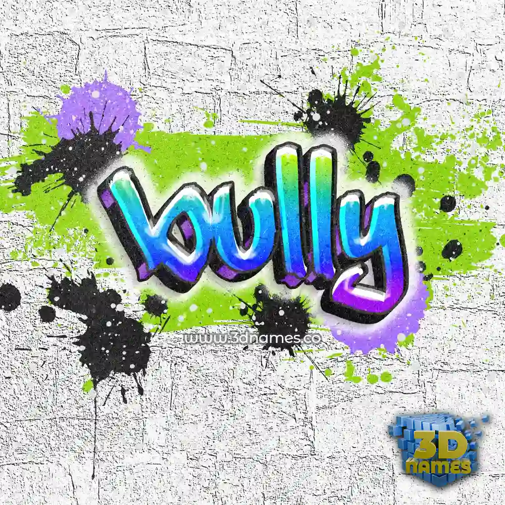 bully in Graffiti Grunge style - 3D name wallpaper