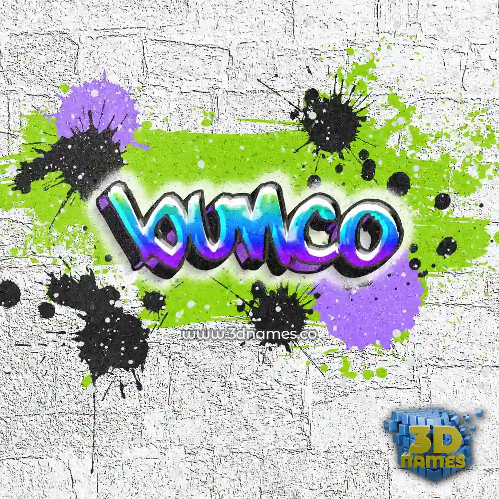 bunco in Graffiti Grunge style - 3D name wallpaper