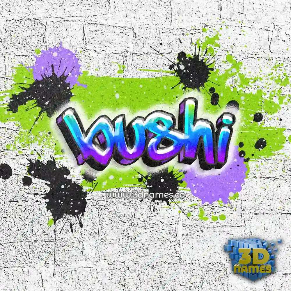 bushi in Graffiti Grunge style - 3D name wallpaper