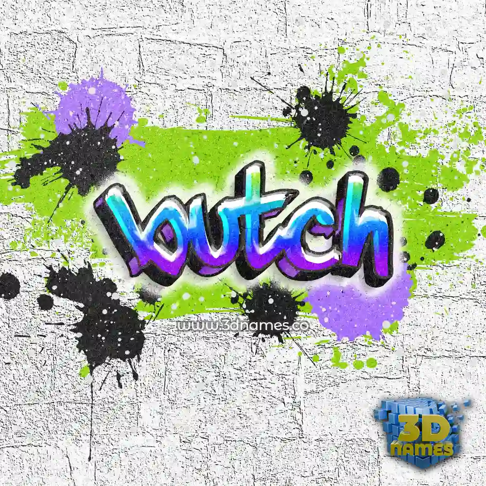 butch in Graffiti Grunge style - 3D name wallpaper