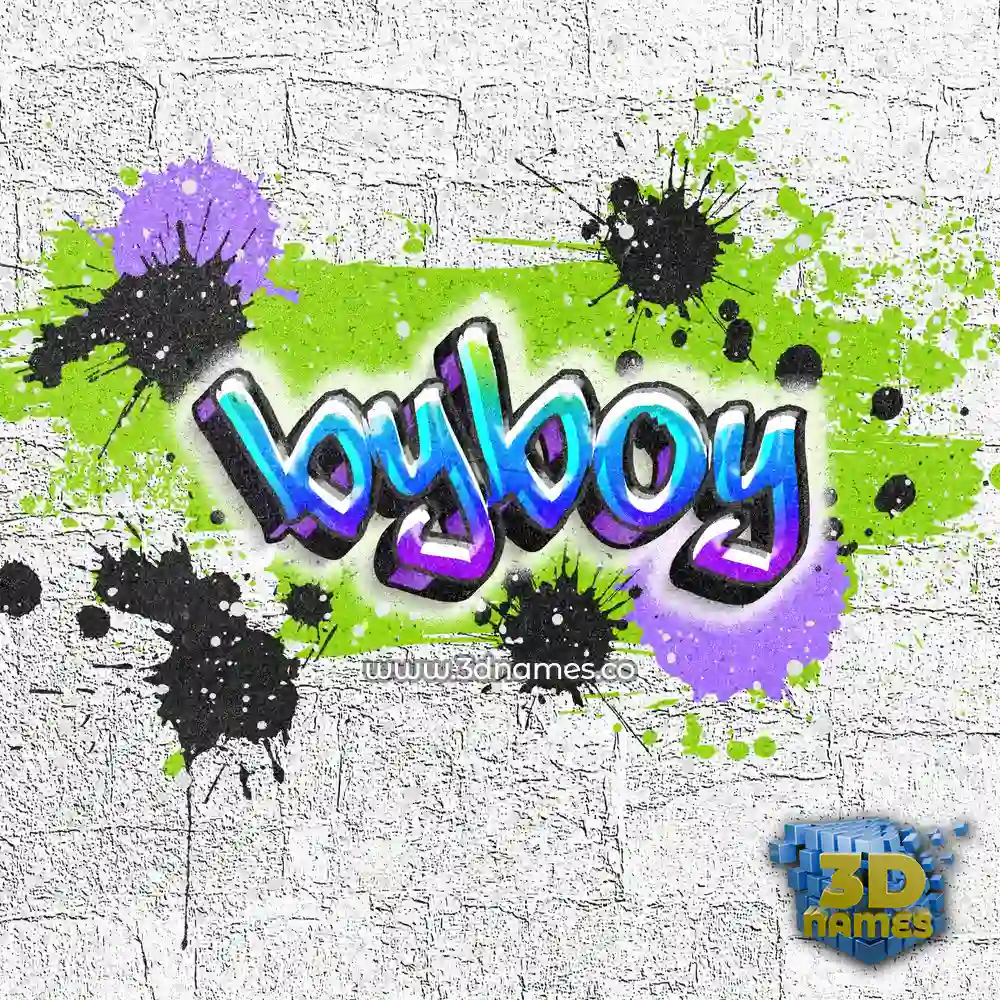 byboy in Graffiti Grunge style - 3D name wallpaper