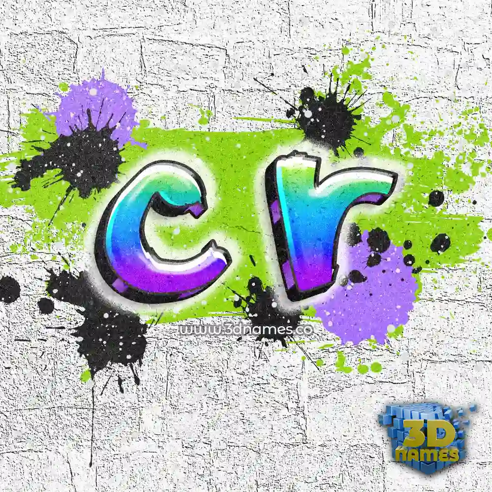 c r in Graffiti Grunge style - 3D name wallpaper