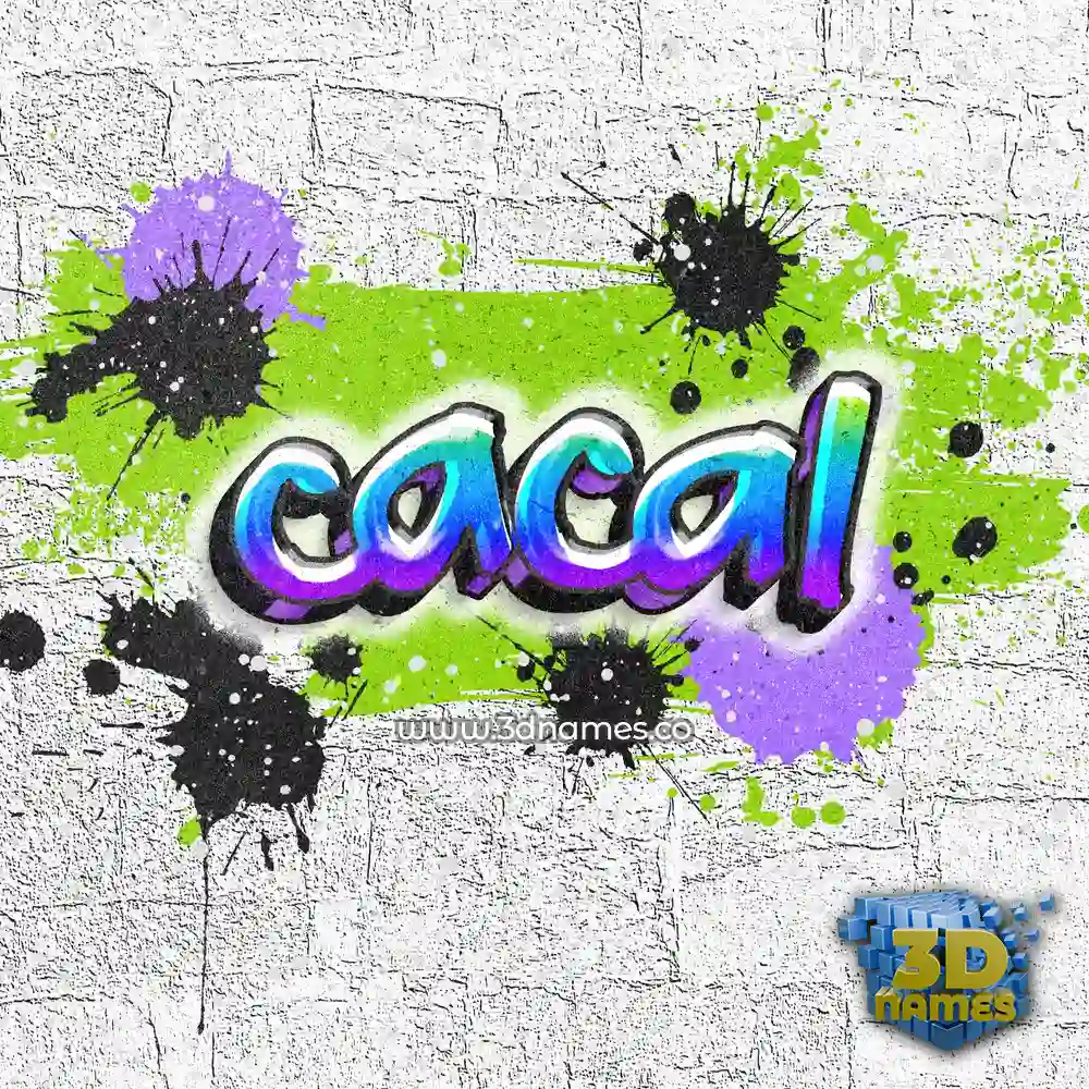 cacal in Graffiti Grunge style - 3D name wallpaper