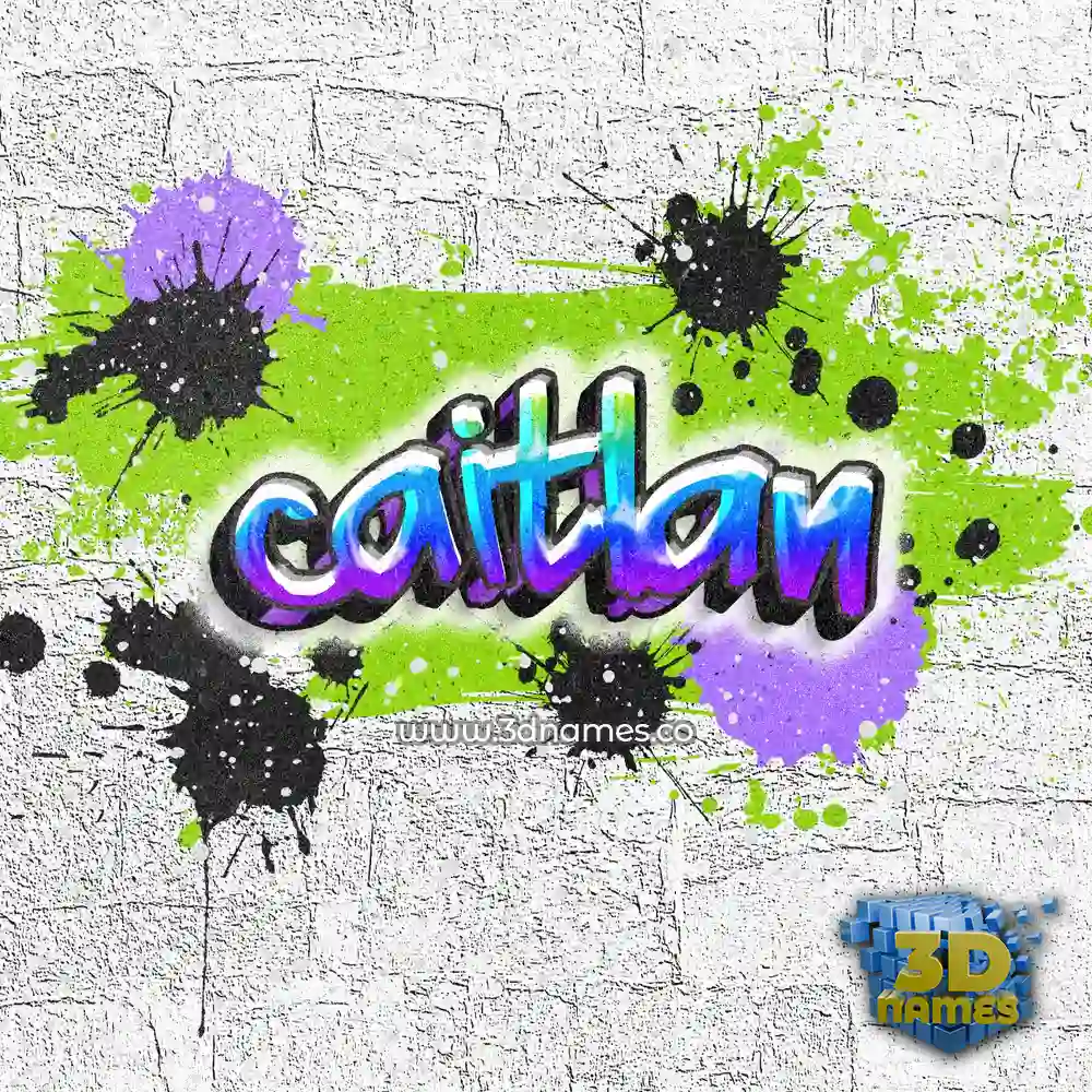 caitlan in Graffiti Grunge style - 3D name wallpaper
