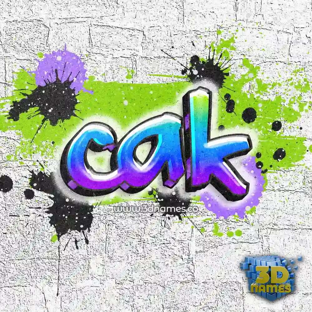 cak in Graffiti Grunge style - 3D name wallpaper