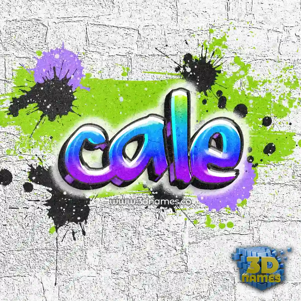 cale in Graffiti Grunge style - 3D name wallpaper