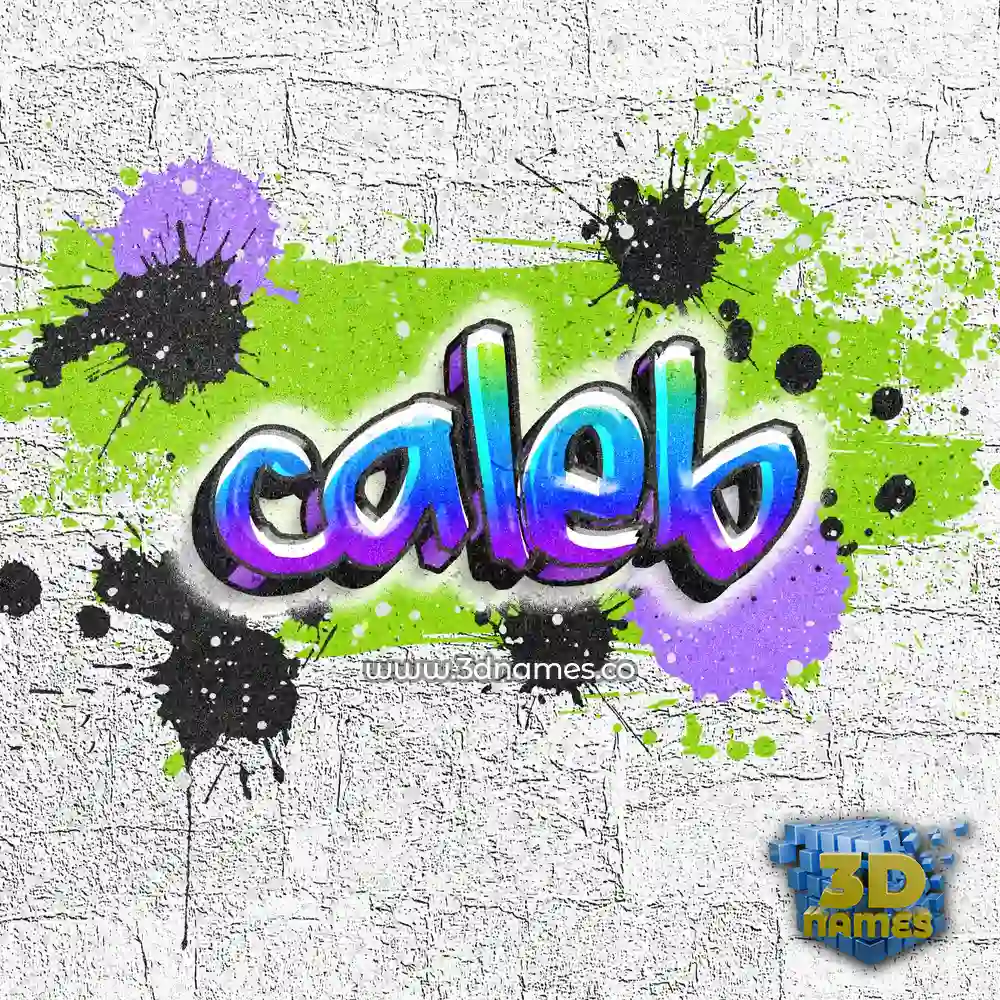 caleb in Graffiti Grunge style - 3D name wallpaper