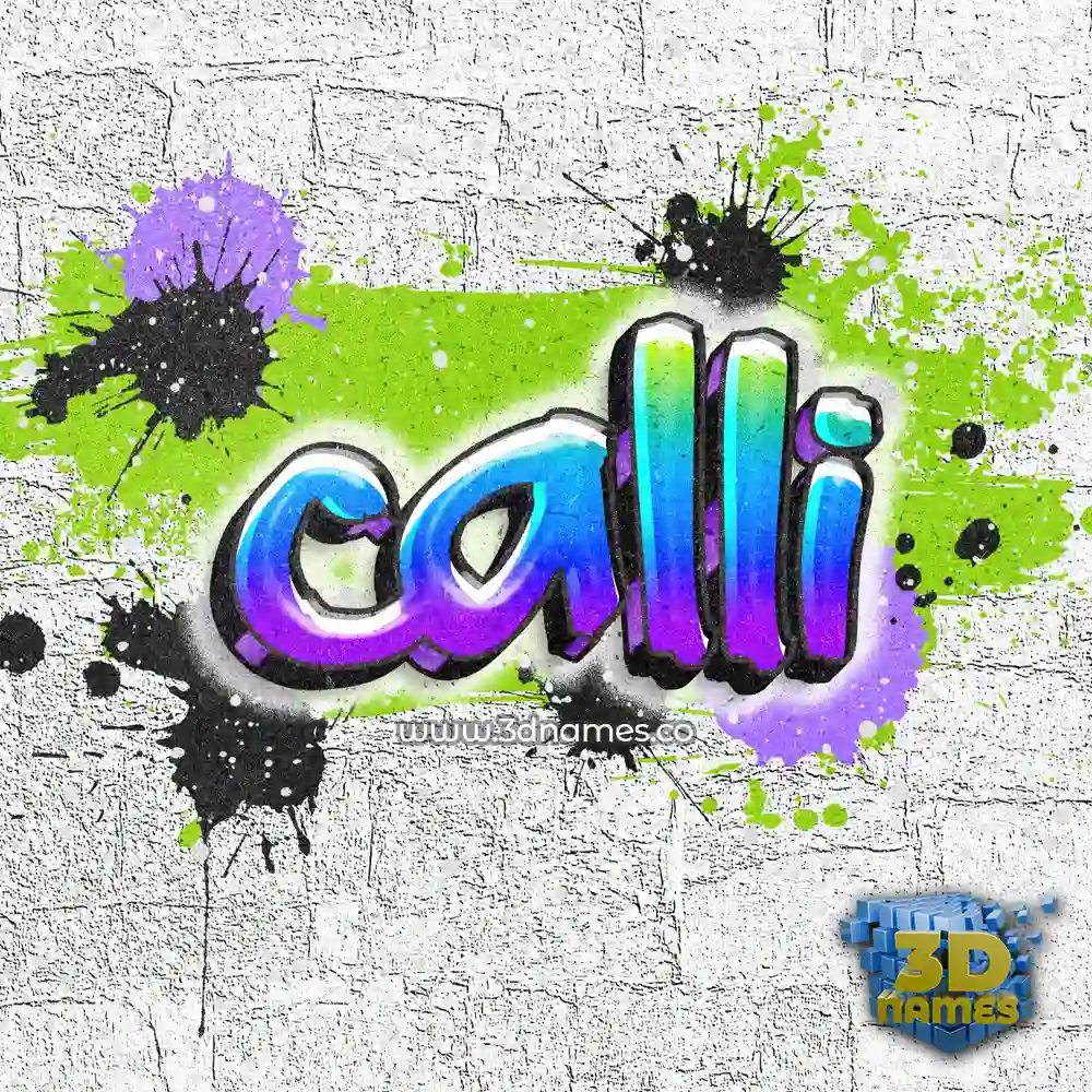 calli in Graffiti Grunge style - 3D name wallpaper