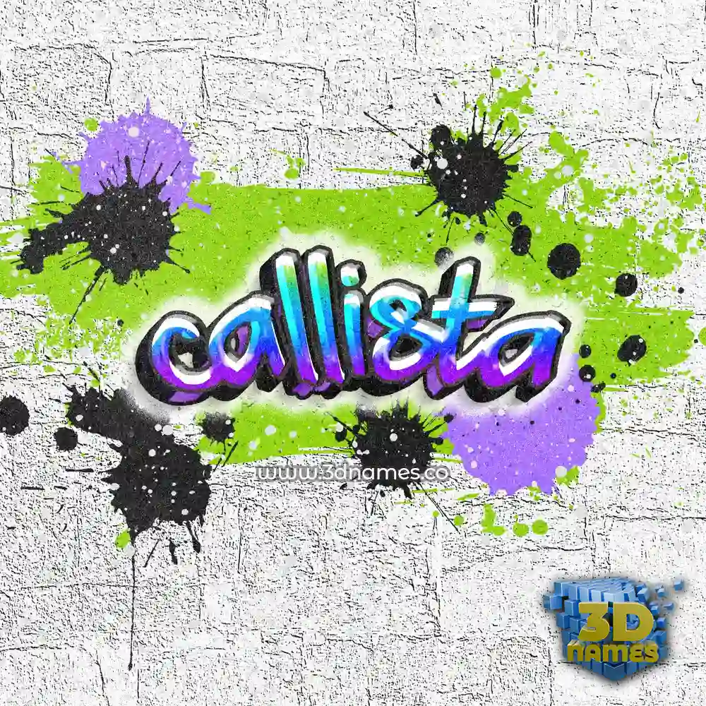 callista in Graffiti Grunge style - 3D name wallpaper