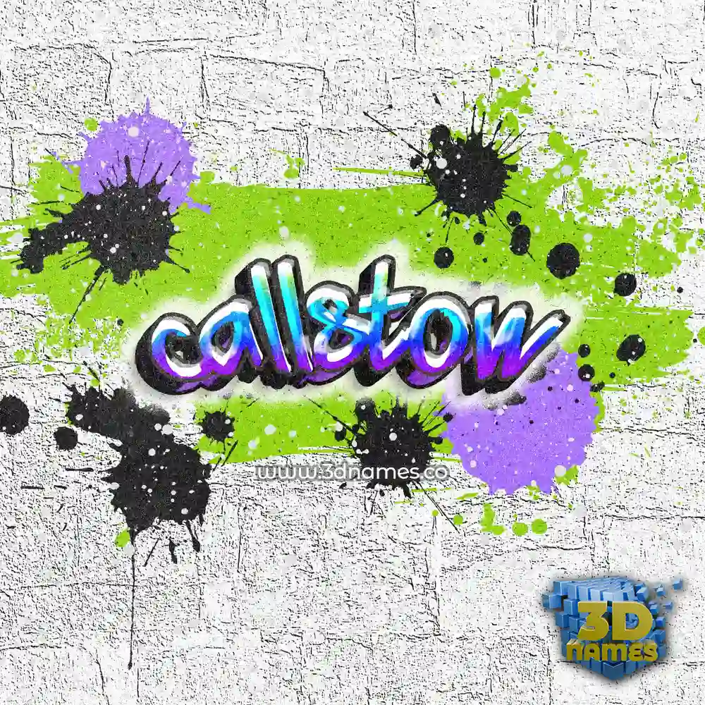 callstow in Graffiti Grunge style - 3D name wallpaper