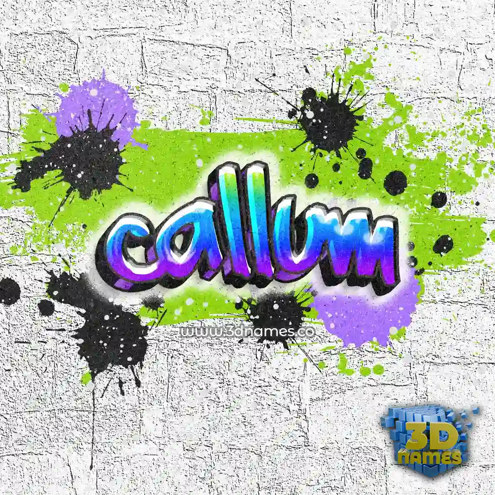 callum in Graffiti Grunge style - 3D name wallpaper