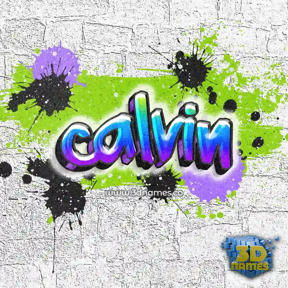 calvin in Graffiti Grunge style - 3D name wallpaper
