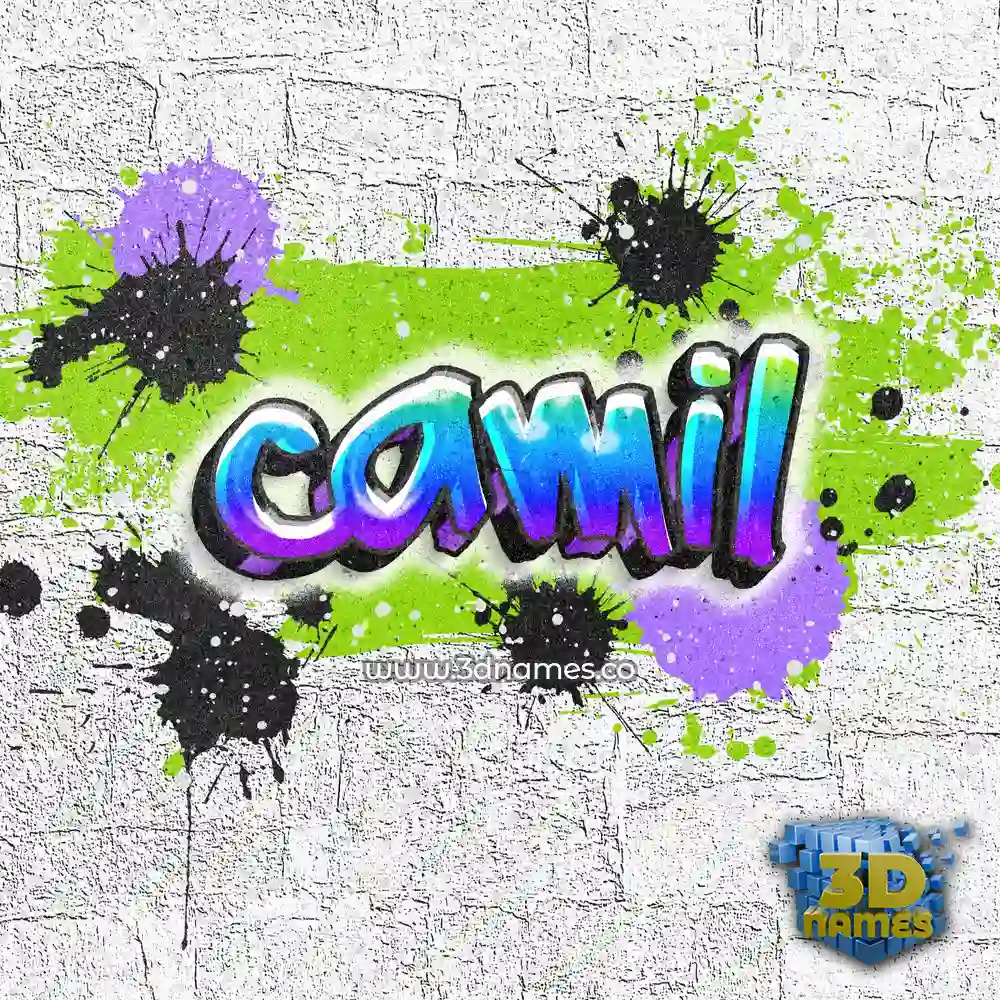 camil in Graffiti Grunge style - 3D name wallpaper