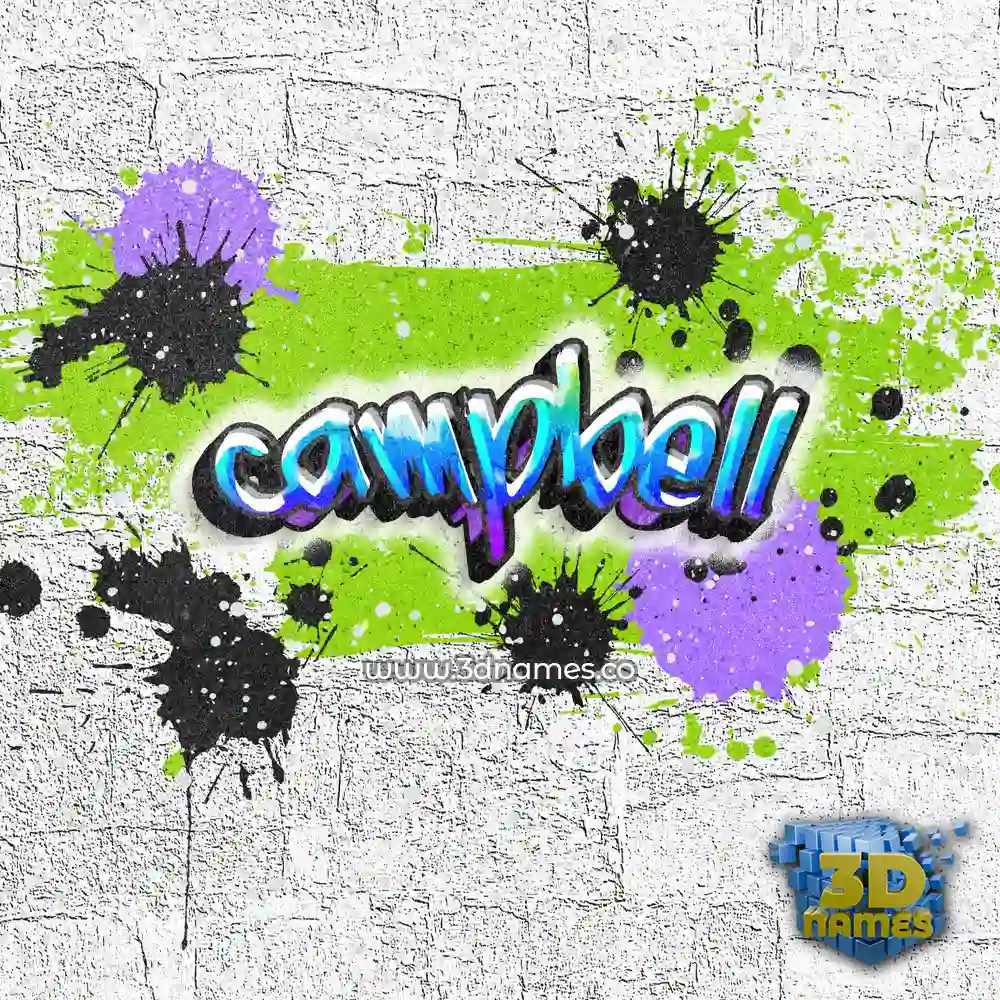 campbell in Graffiti Grunge style - 3D name wallpaper