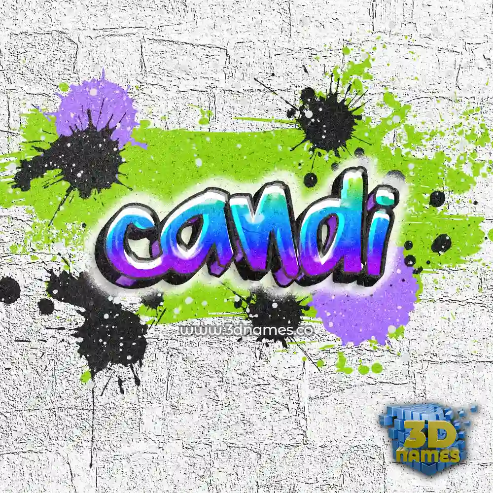 candi in Graffiti Grunge style - 3D name wallpaper