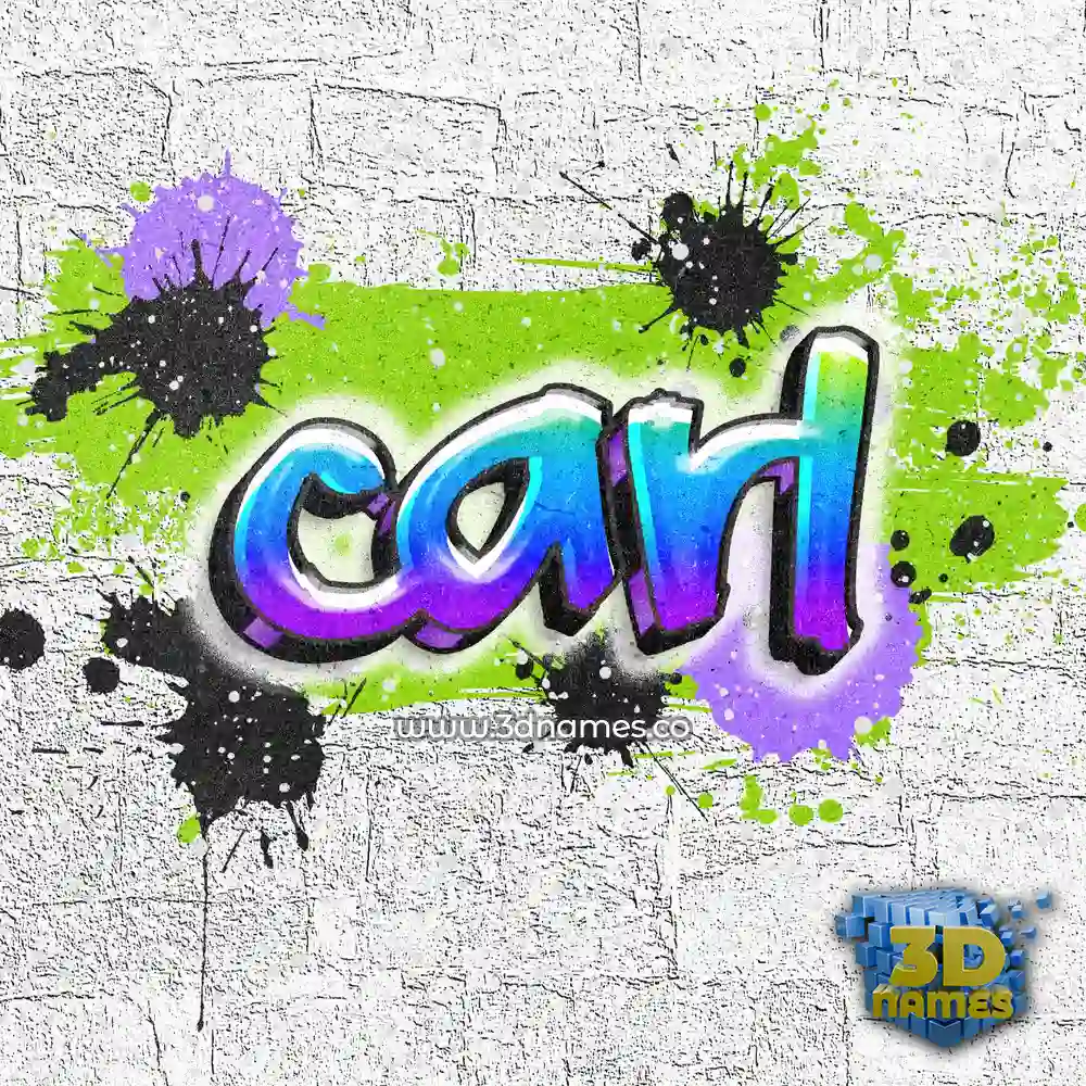 carl in Graffiti Grunge style - 3D name wallpaper