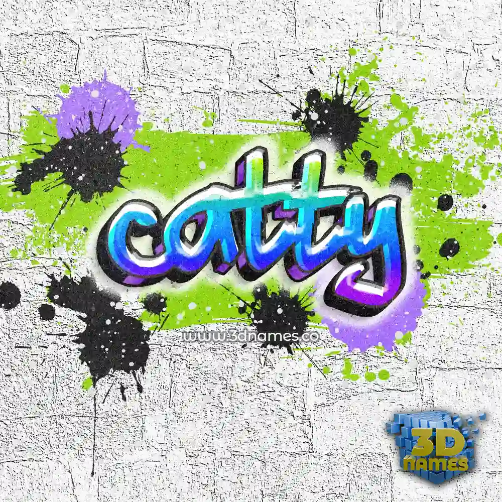 catty in Graffiti Grunge style - 3D name wallpaper