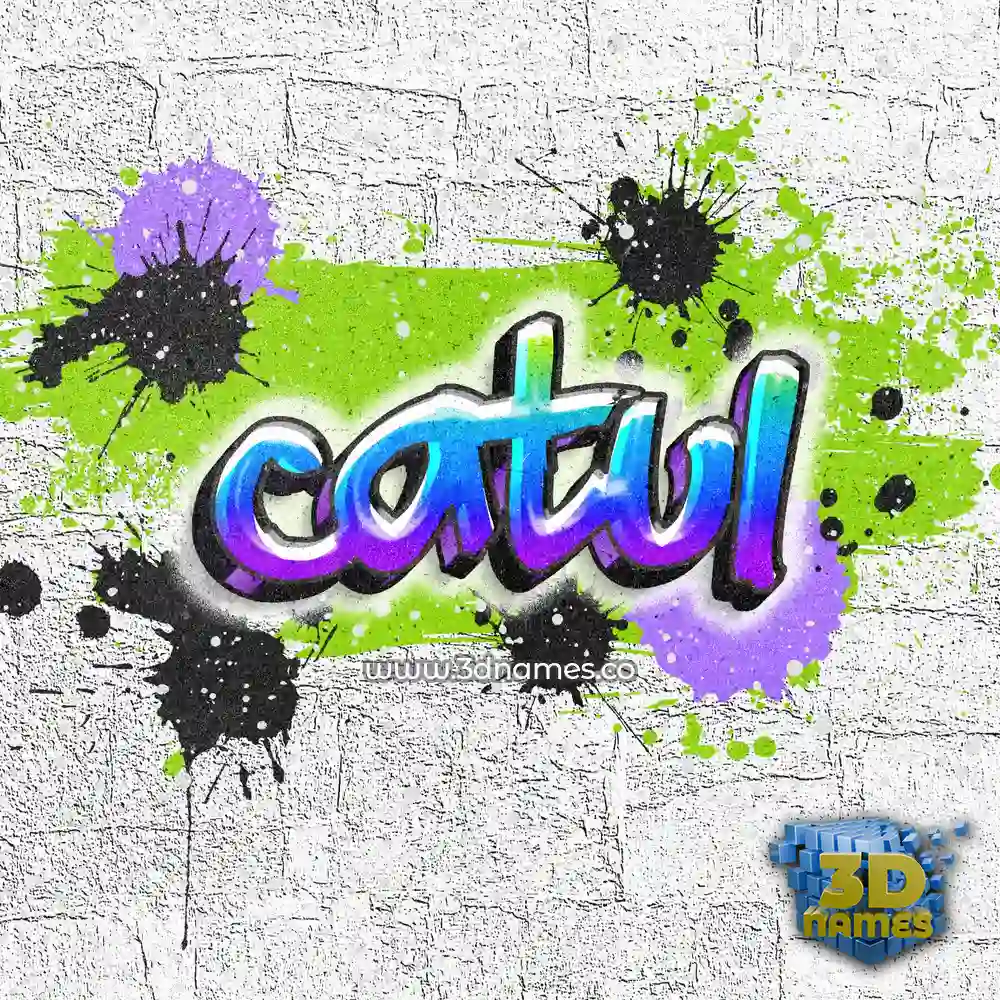 catul in Graffiti Grunge style - 3D name wallpaper