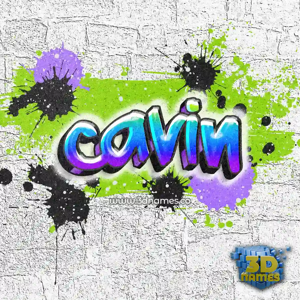 cavin in Graffiti Grunge style - 3D name wallpaper