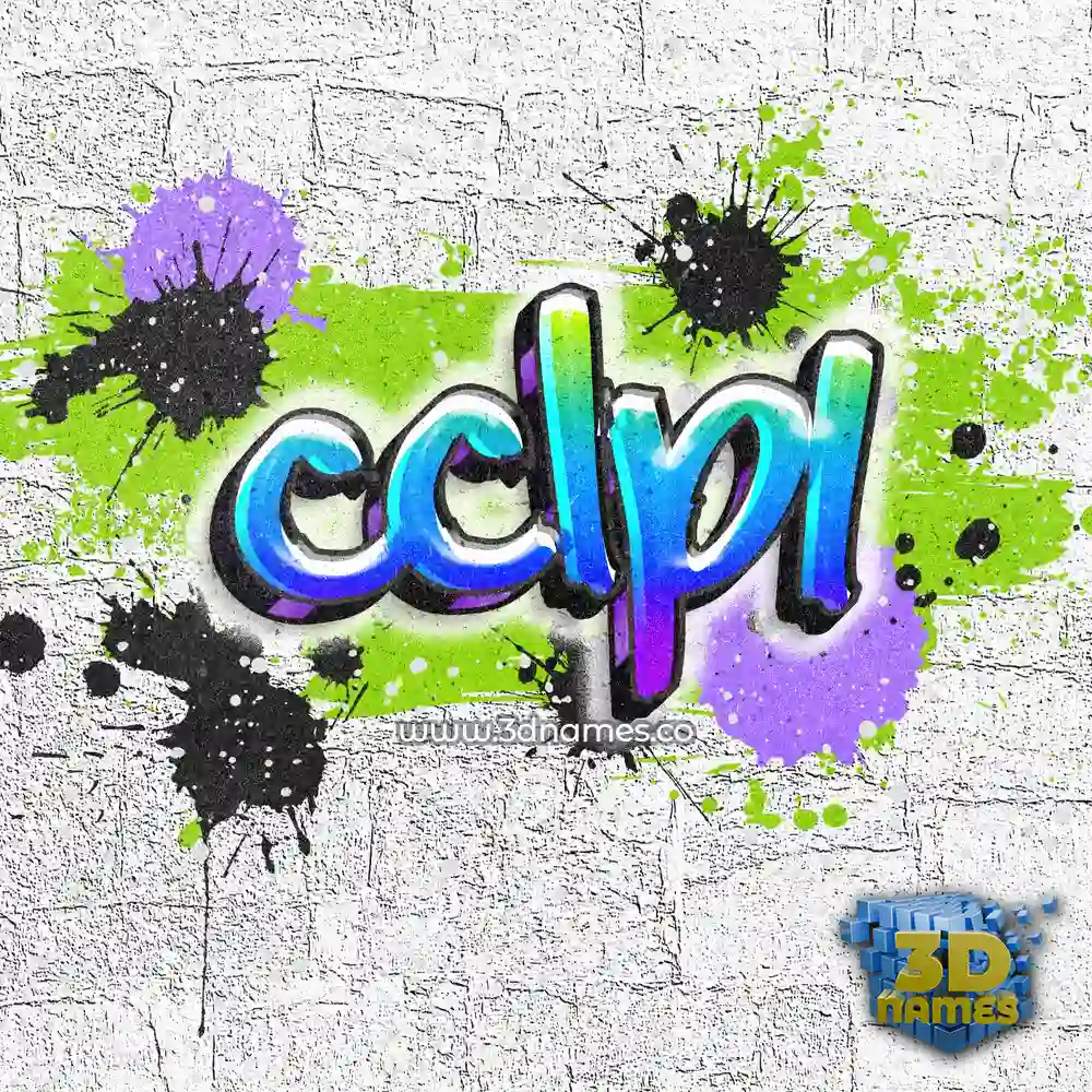 cclpl in Graffiti Grunge style - 3D name wallpaper
