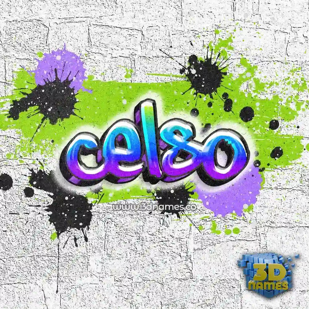 celso in Graffiti Grunge style - 3D name wallpaper