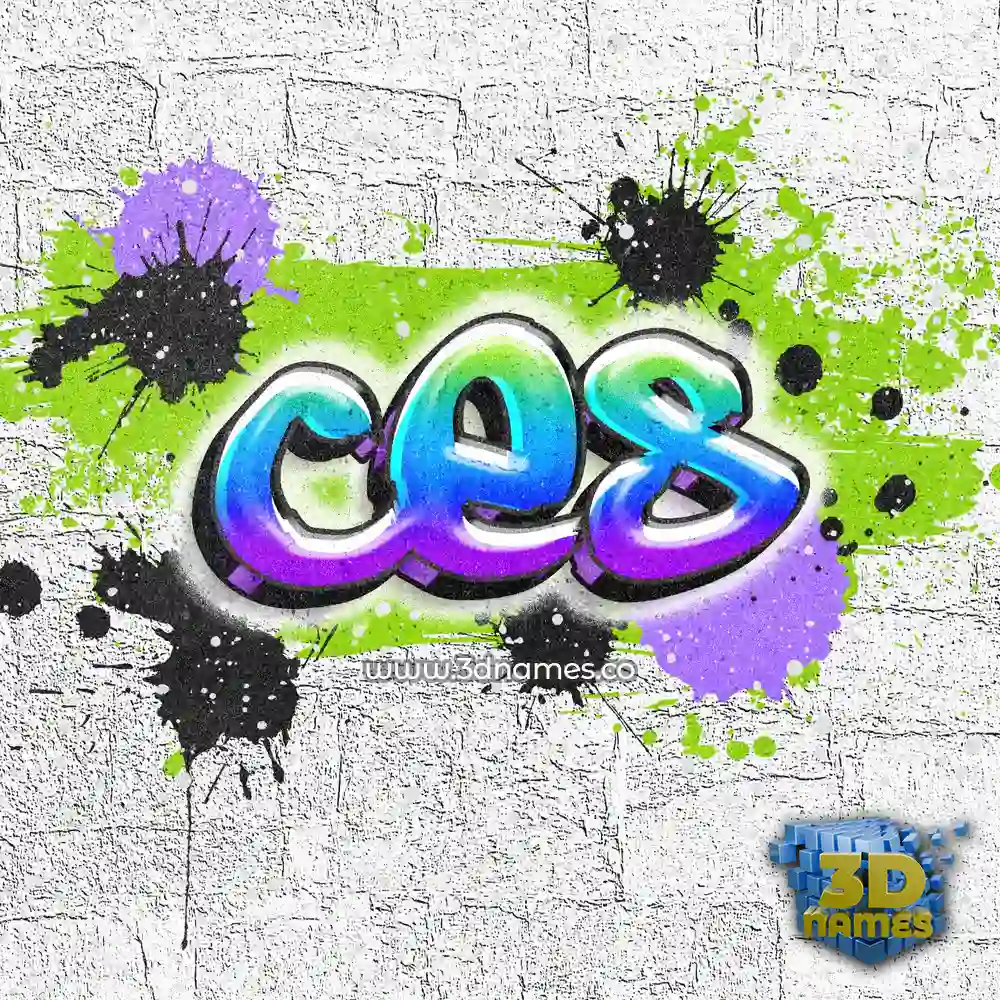 ces in Graffiti Grunge style - 3D name wallpaper
