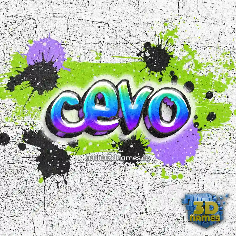 cevo in Graffiti Grunge style - 3D name wallpaper