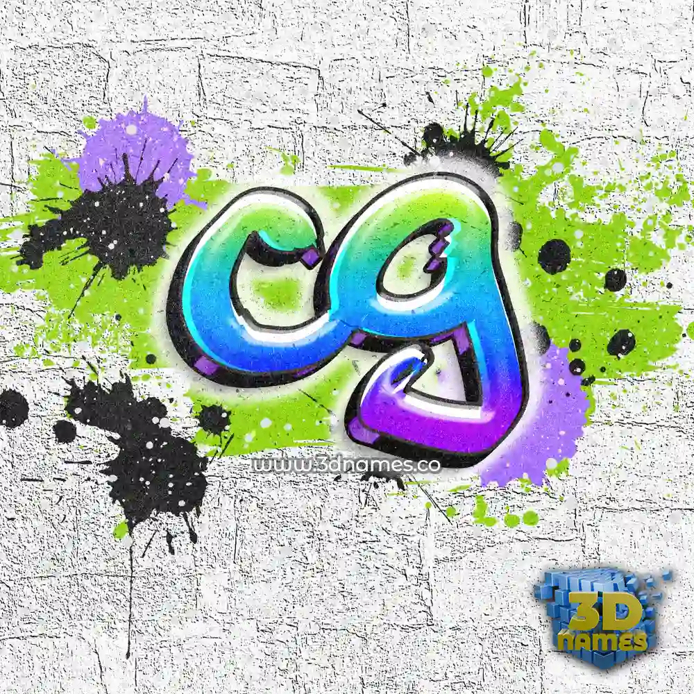 cg in Graffiti Grunge style - 3D name wallpaper
