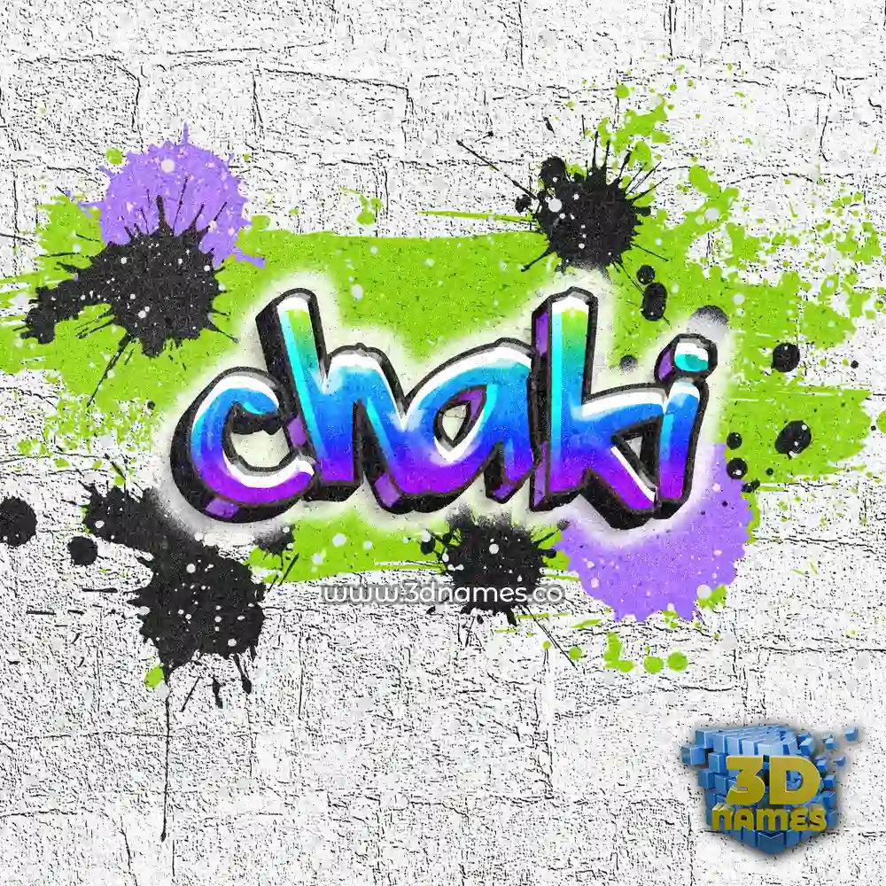 chaki in Graffiti Grunge style - 3D name wallpaper